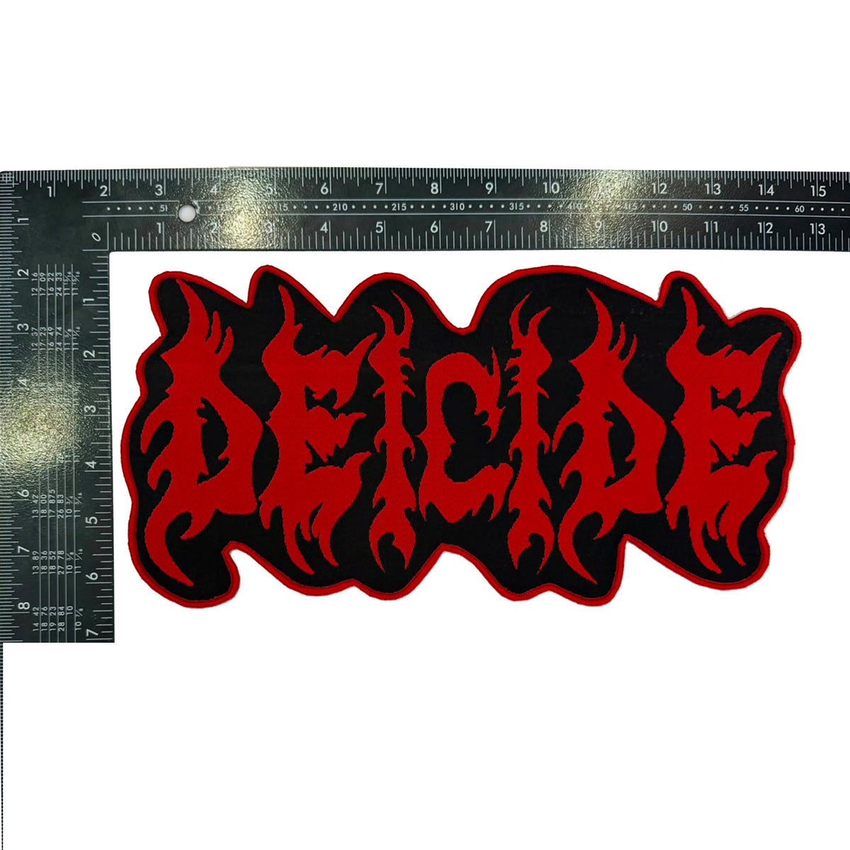 DEICIDE - (Red) Logo - Oversized Woven Patch