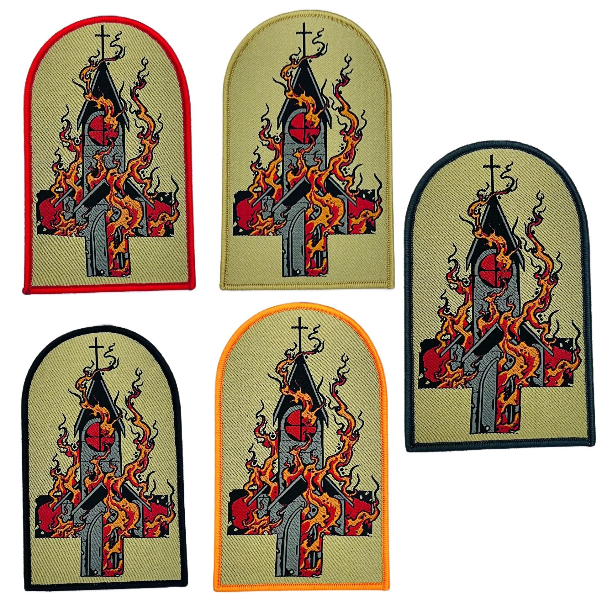 BURN YOUR LOCAL CHURCH - Tomb Shaped Woven Patch