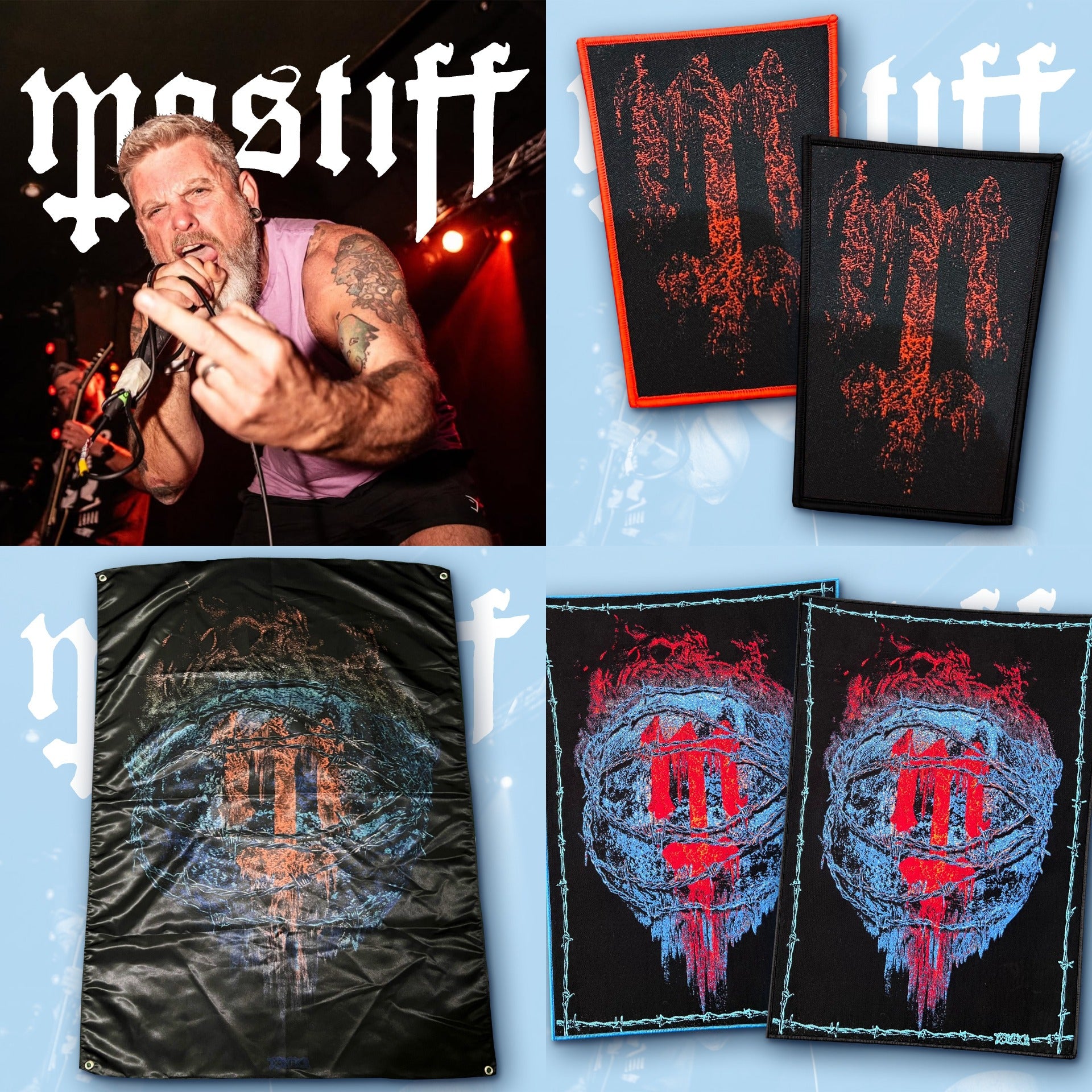 MASTIFF - Official Merch Bundle - Backpatch + Patch + Wall Flag