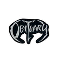 OBITUARY Logo oversized woven patch - black border
