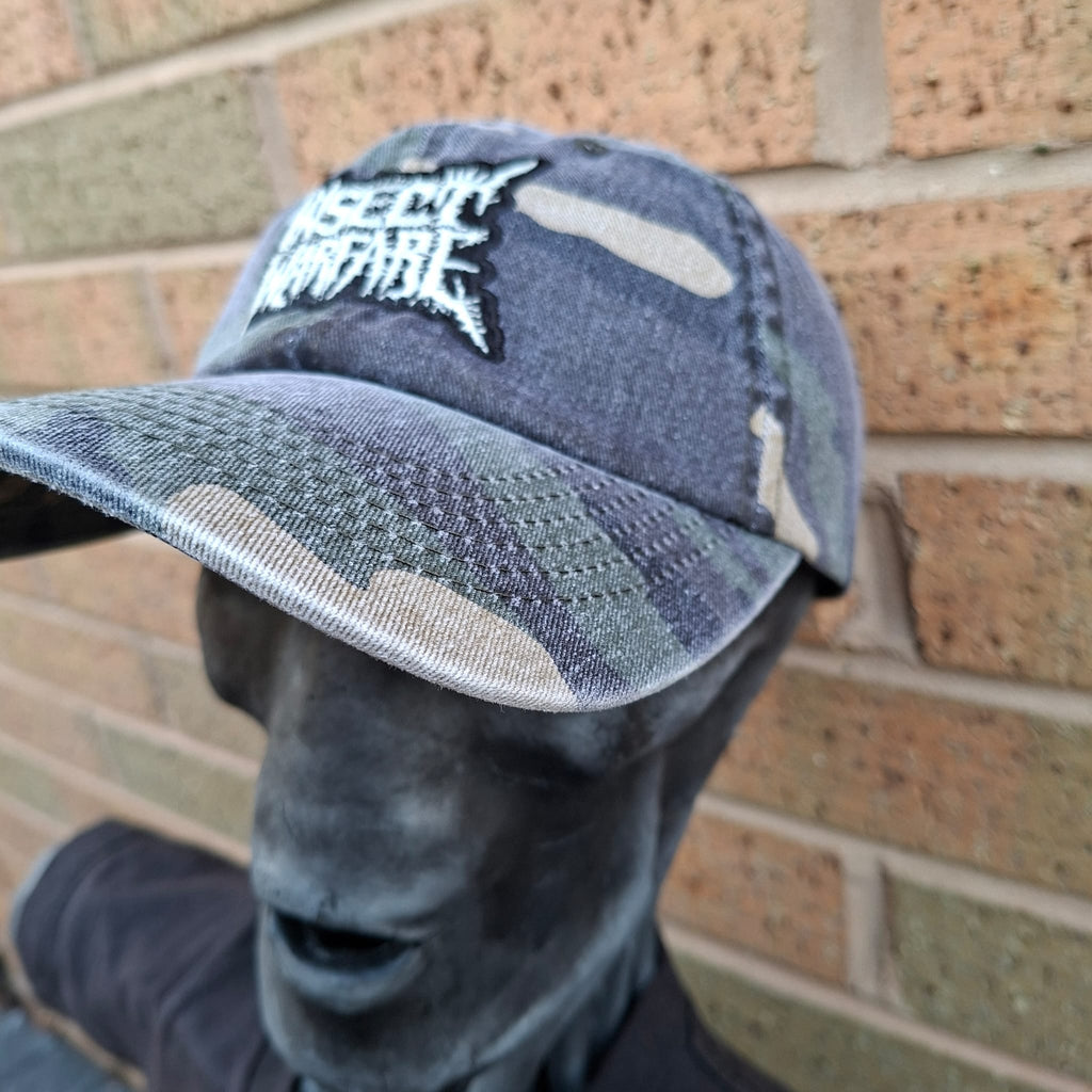 INSECT WARFARE - (Glow in the Dark) Logo - GREEN CAMO DAD CAP
