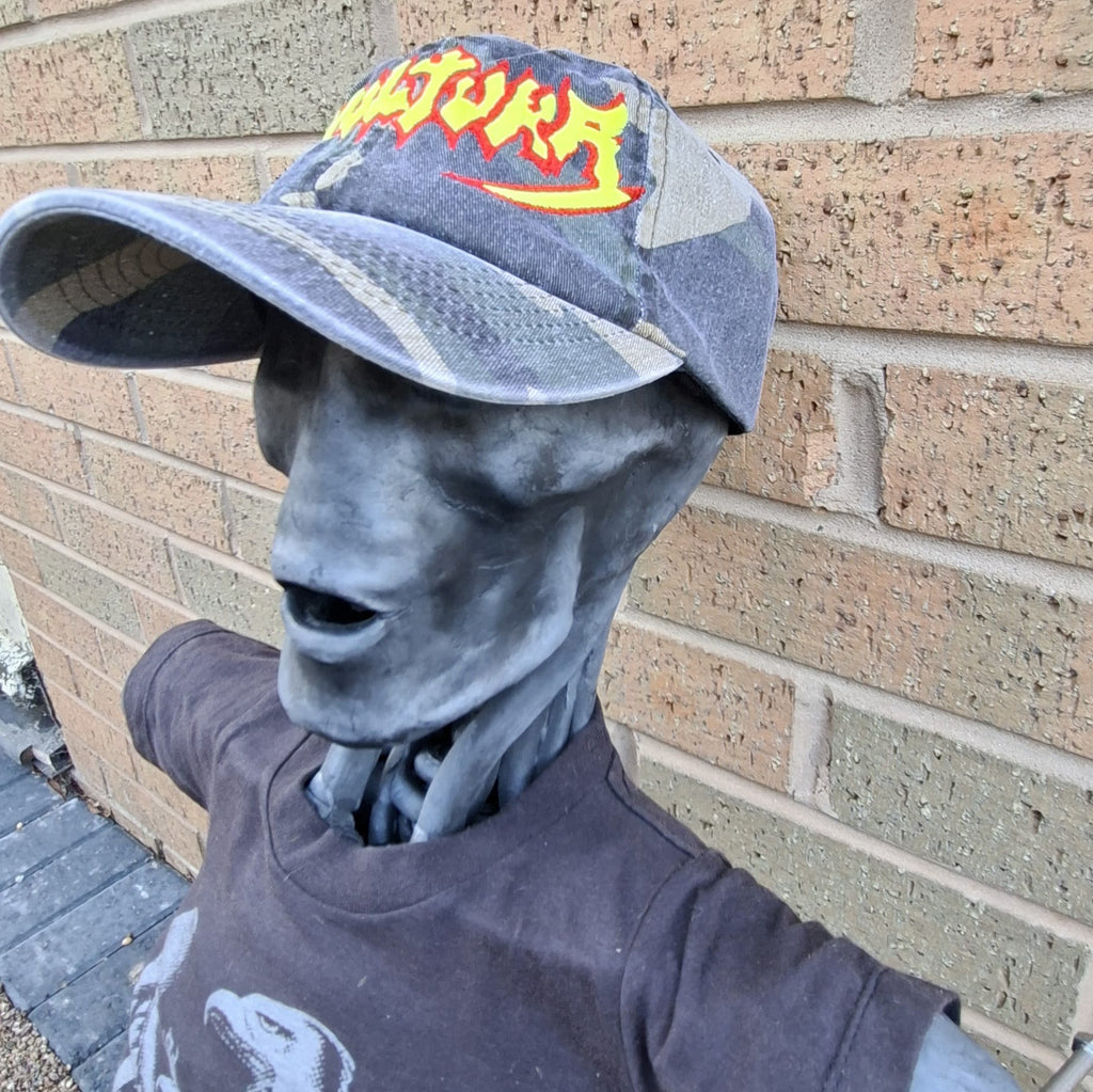 SEPULTURA - Old (Glow in the Dark) Logo - GREEN CAMO DAD CAP