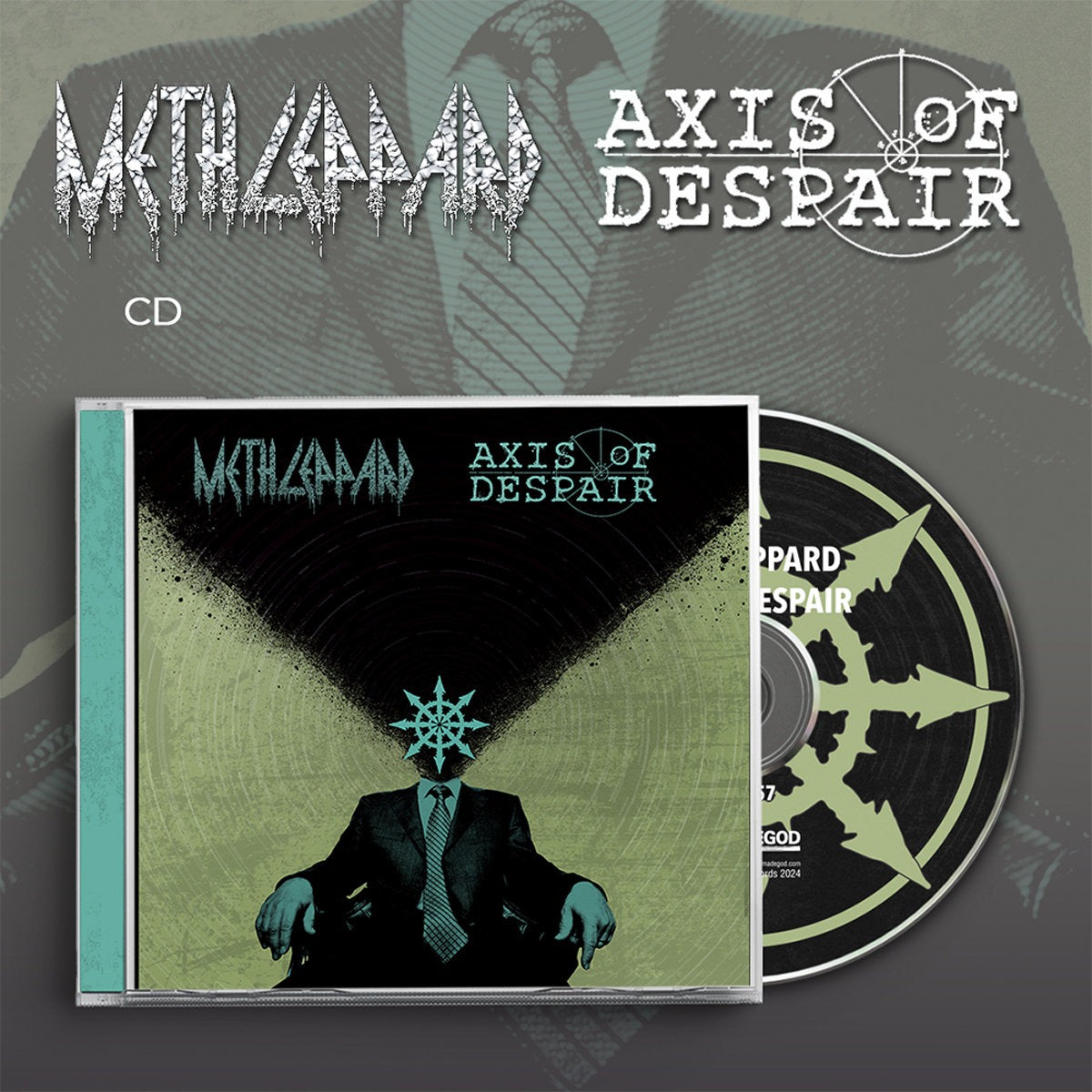 METH LEPPARD / AXIS OF DESPAIR (Nasum) - Split CD