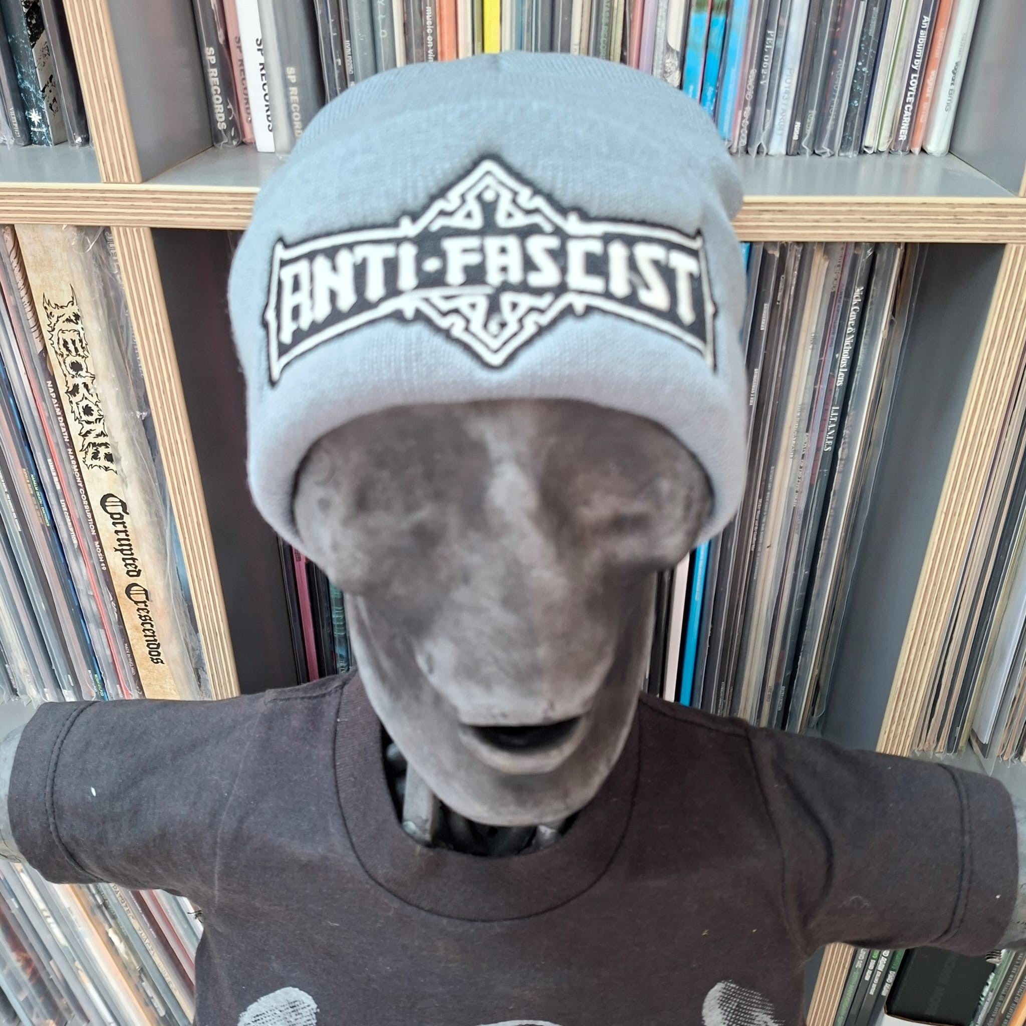 ANTI FASCIST - Bolt Thrower (Glow in the Dark) Logo Tribute - (Grey) Beanie