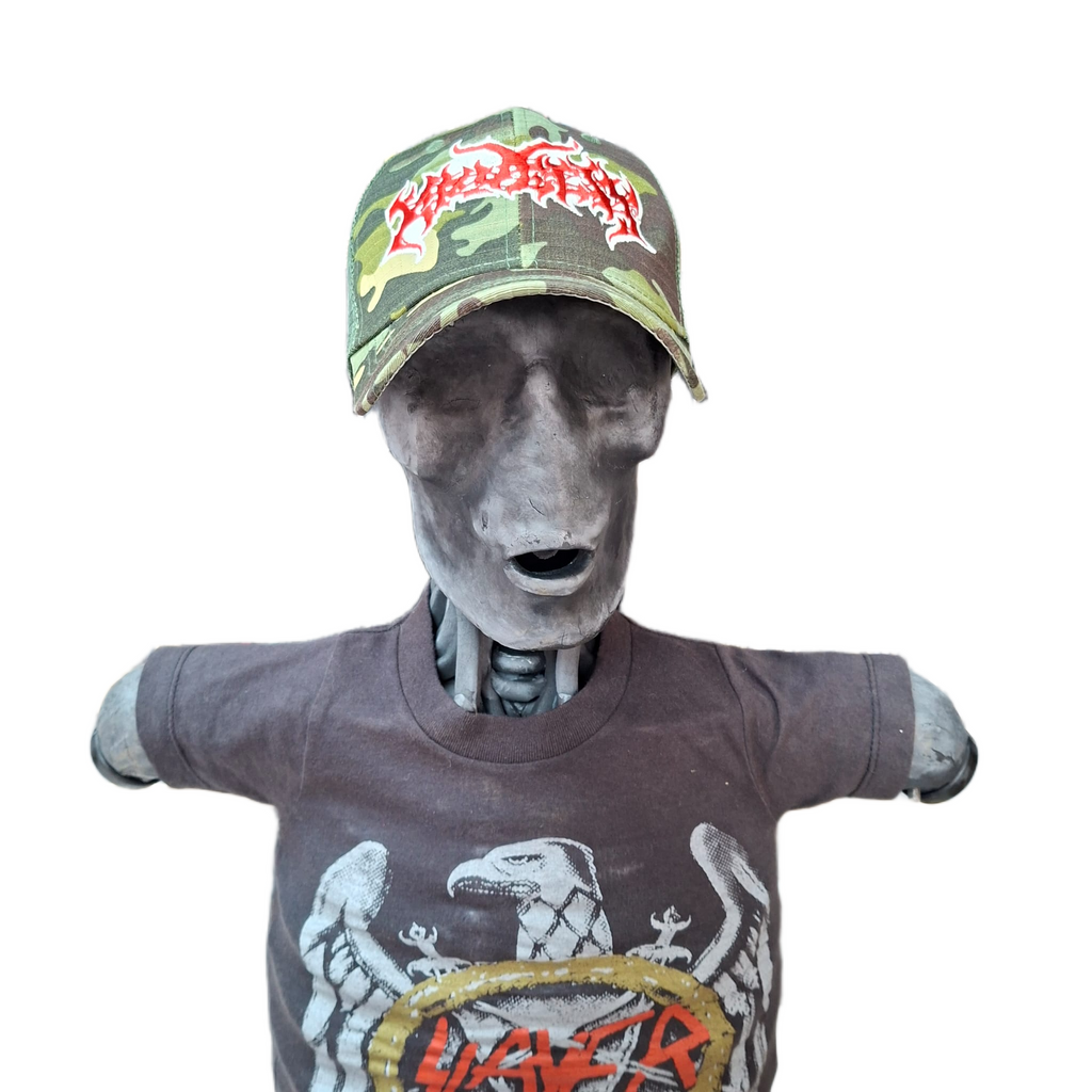 KRUELTY - (Glow in the Dark)  Logo - GREEN CAMO TRUCKER CAP