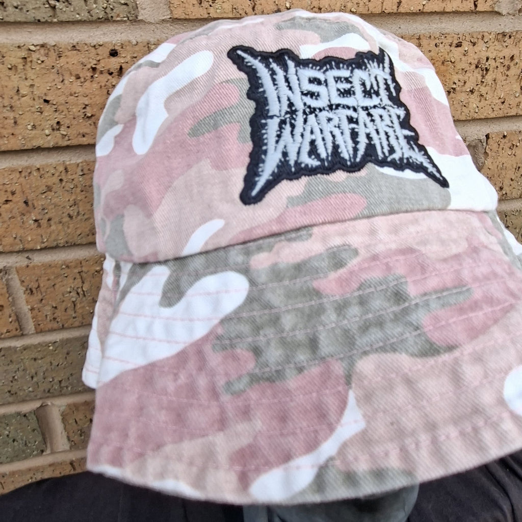 INSECT WARFARE - (Glow in the Dark) Logo - PINK CAMO BUCKET HAT