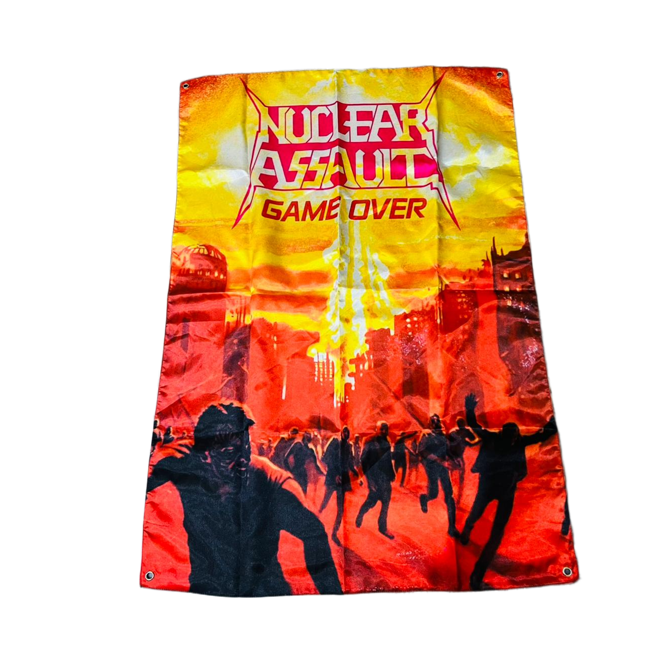 NUCLEAR ASSAULT - Game Over - Wall Flag / Textile Poster