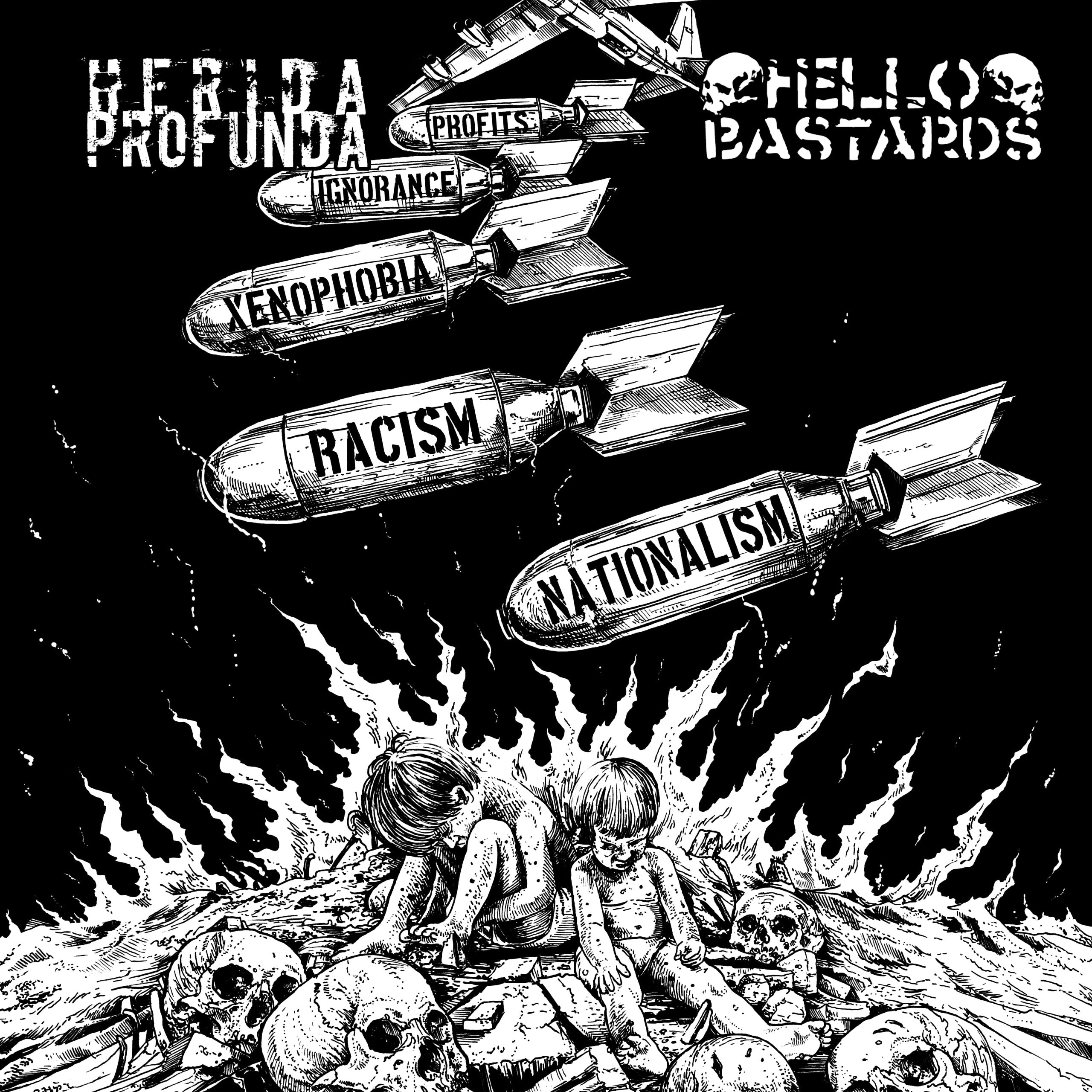 HERIDA PROFUNDA / HELLO BASTARDS 7"EP Split (USA press)