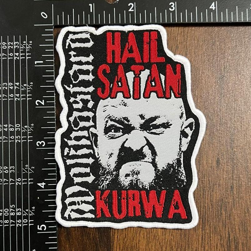 WOLFBASTARD  - Hail Satan, Kurwa! - Woven Patch