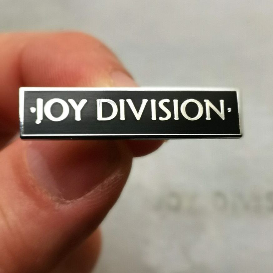 JOY DIVISION Text Enamel Pin (Small)