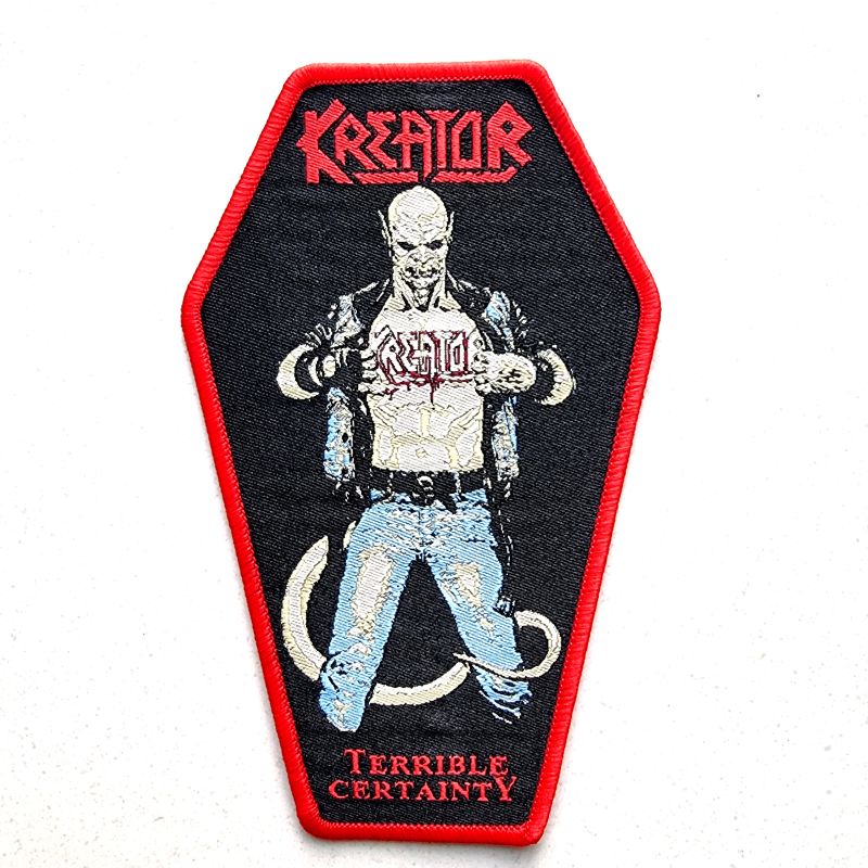 KREATOR - Terrible Certainty  - (Red Border Coffin) Woven Patch