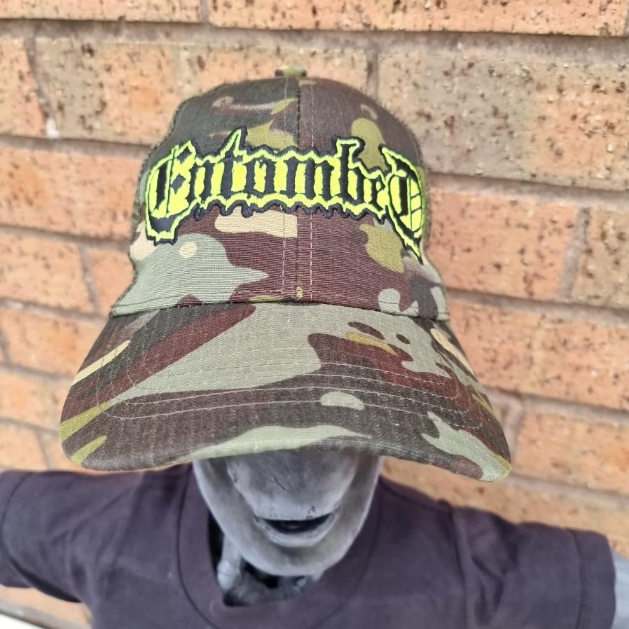 ENTOMBED - (Glow in the Dark) Logo CAMO TRUCKER CAP