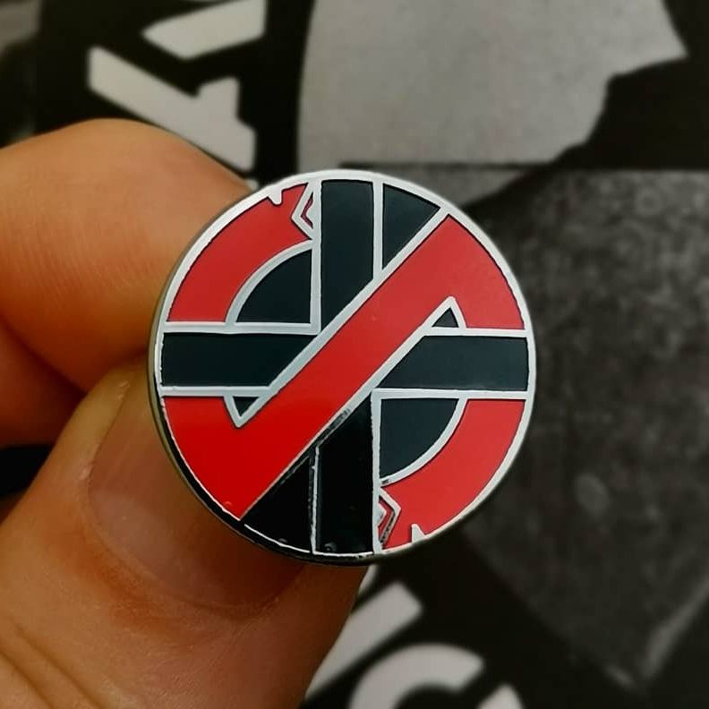 CRASS Symbol Red &  Black Enamel Pin (Small)