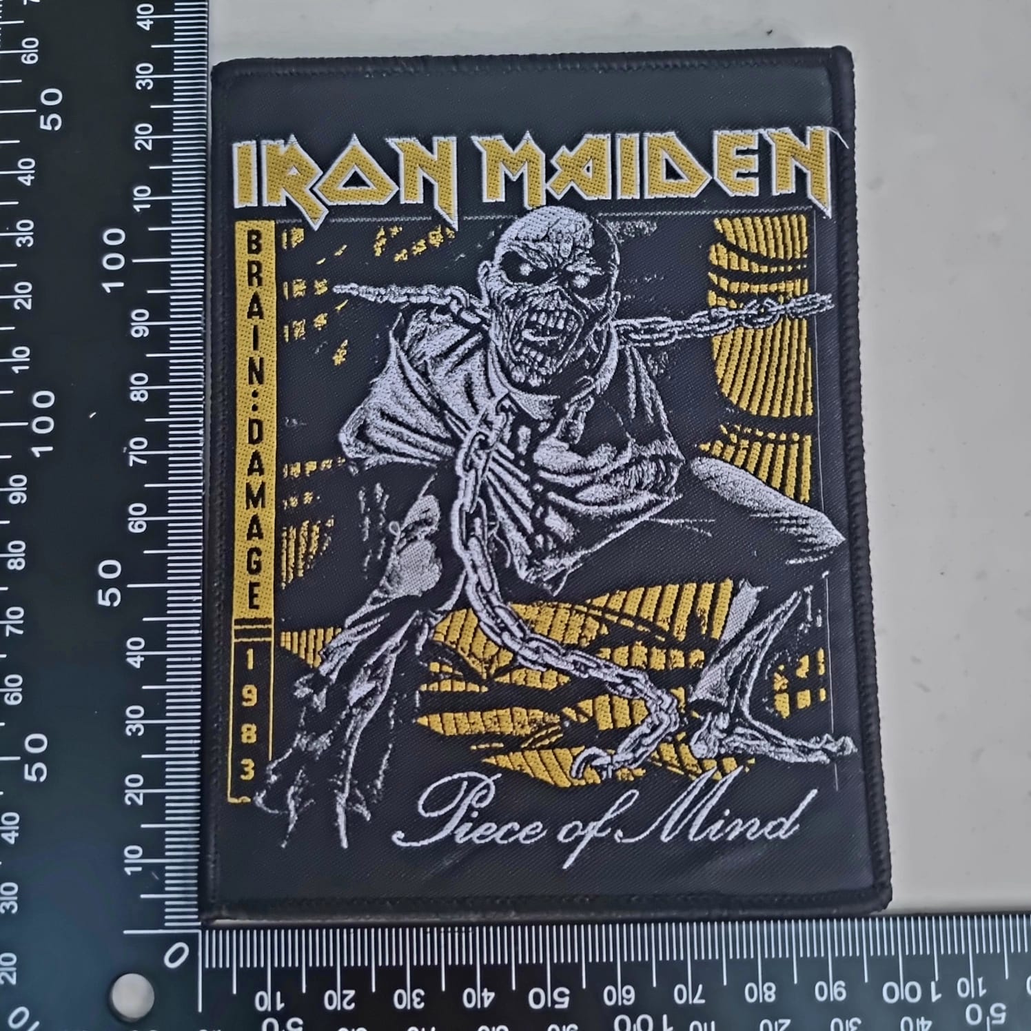 IRON MAIDEN - Piece Of Mind - Brain Damage 1983 - Woven Patch