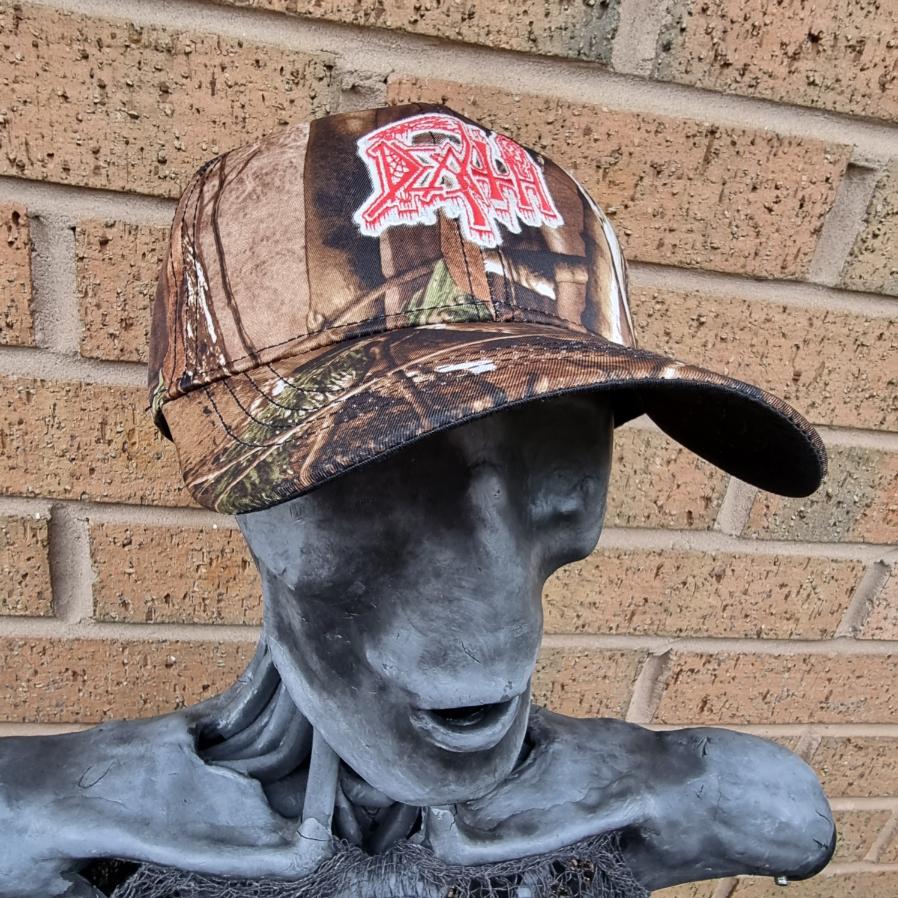 DEATH - (Glow in the Dark) Logo LEAF CAMO BASEBALL CAP