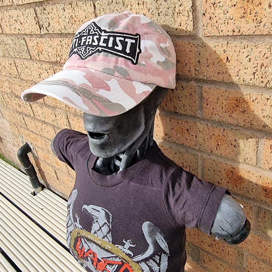 ANTI FASCIST - Bolt Thrower (Glow in the Dark) Logo Tribute - PINK CAMO DAD CAP