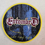 ENTOMBED - Left Hand Path - (Round, Yellow Border) Woven Patch