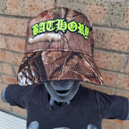 BATHORY - (Glow in the Dark) Logo CAMO LEAF BASEBALL CAP