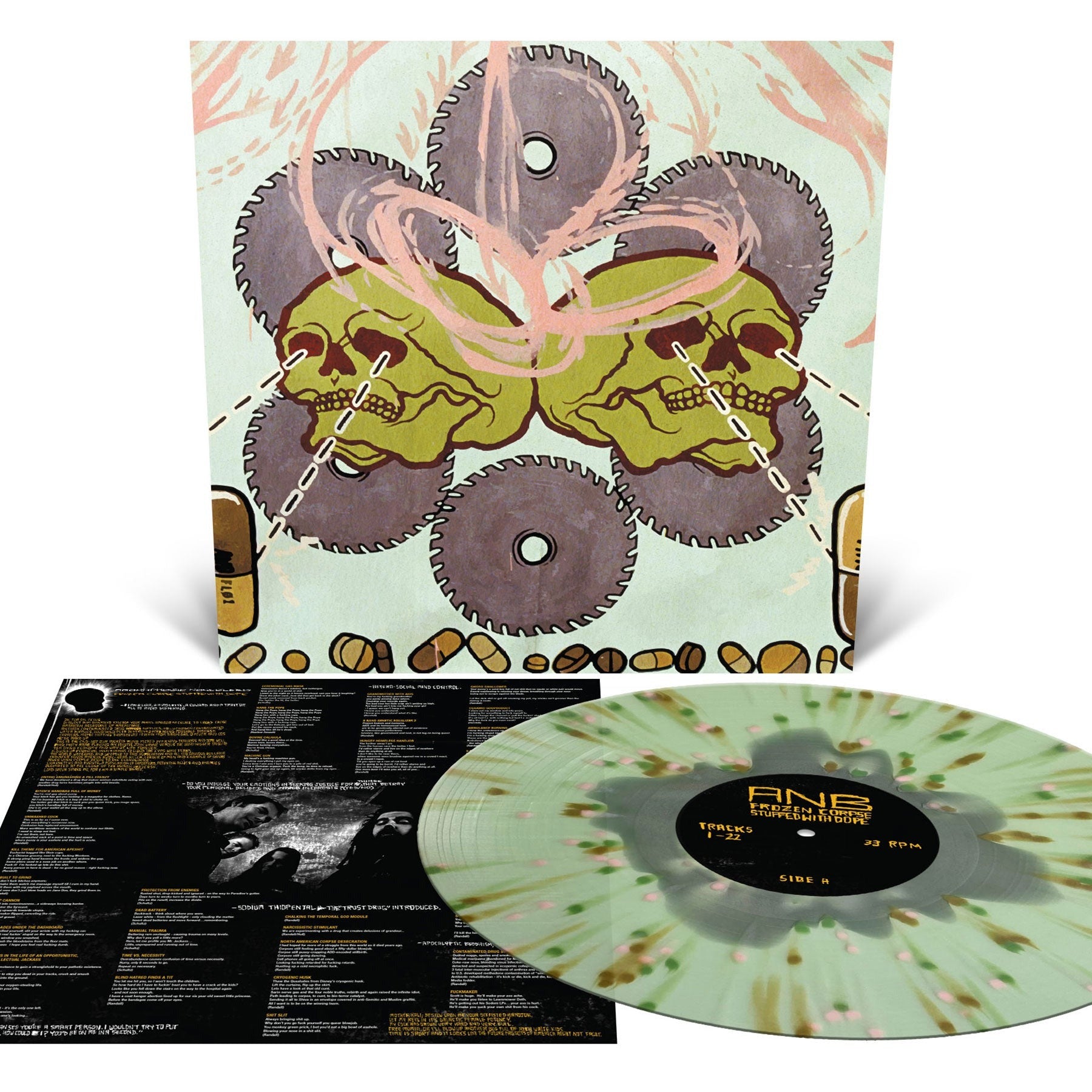 AGORAPHOBIC NOSEBLEED – Frozen Corpse Stuffed wIth Dope (Ltd. Metallic Silver Inside Coke Bottle Clear w/ Splatter) LP