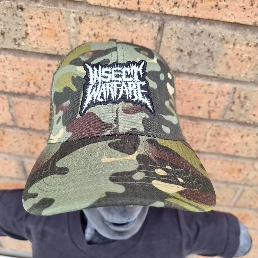 INSECT WARFARE - (Glow in the Dark) Logo CAMO TRUCKER CAP