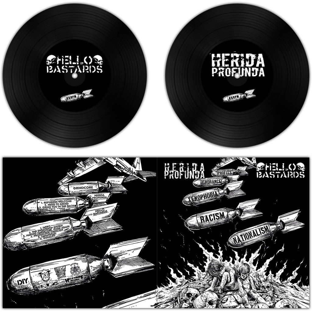 HERIDA PROFUNDA / HELLO BASTARDS 7"EP Split