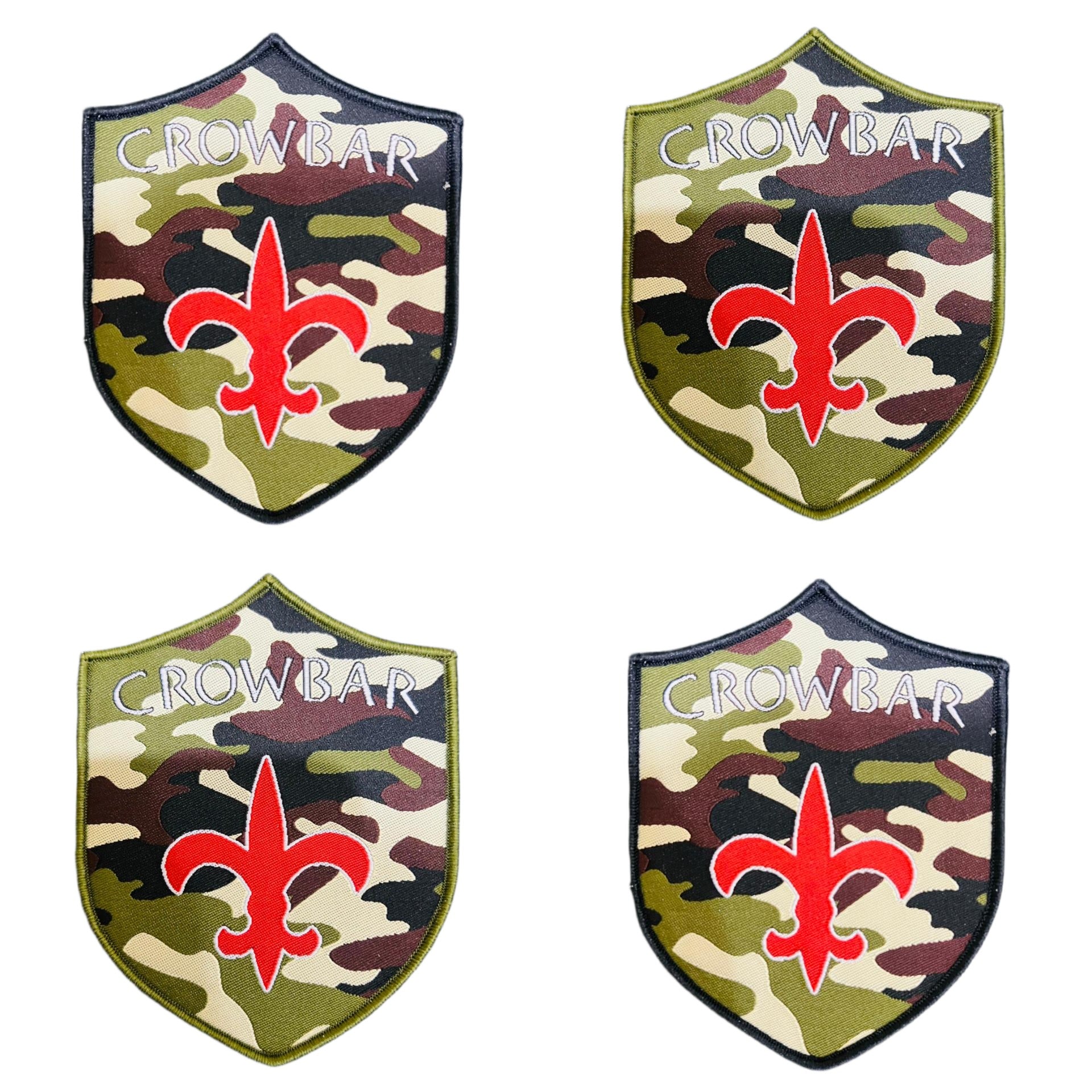 CROWBAR - Fleur-de-lis - (Green Camo) Woven Patch