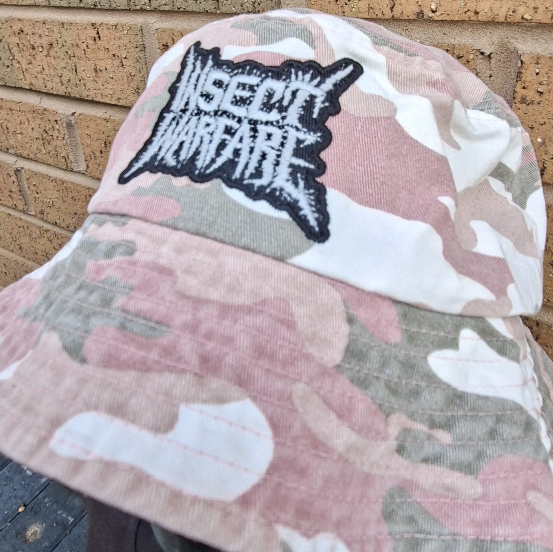 INSECT WARFARE - (Glow in the Dark) Logo - PINK CAMO BUCKET HAT