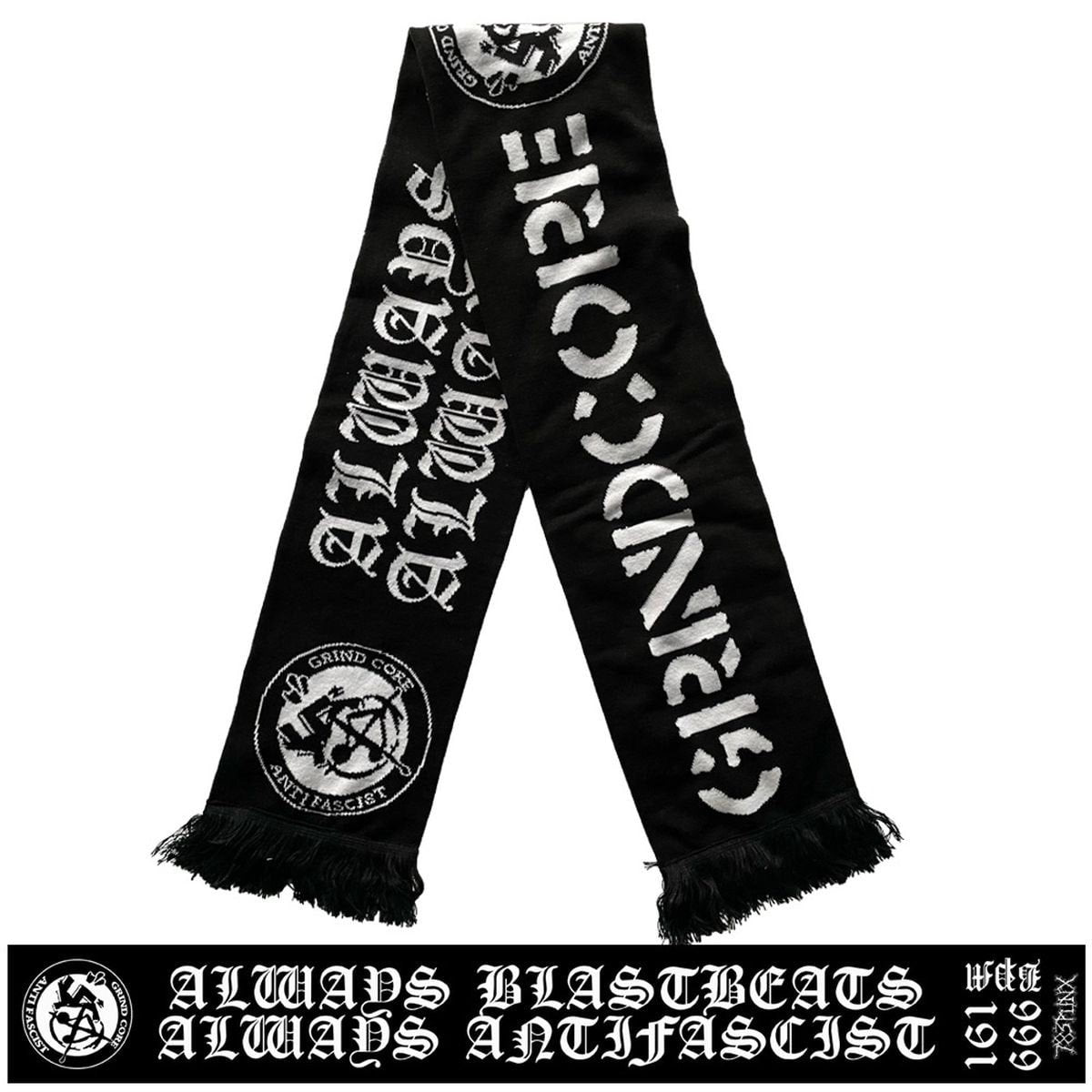 GRINDCORE ANTIFASCIST / ALWAYS BLASTBEATS ALWAYS ANTIFASCIST double-sided Scarf