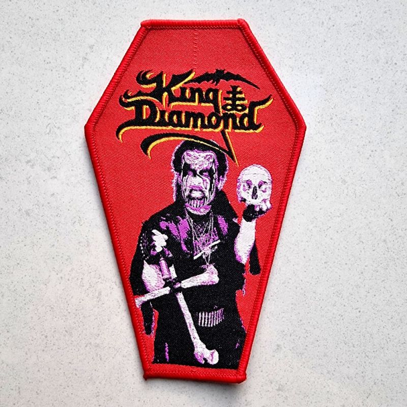 KING DIAMOND - (Red Border Coffin) Woven Patch