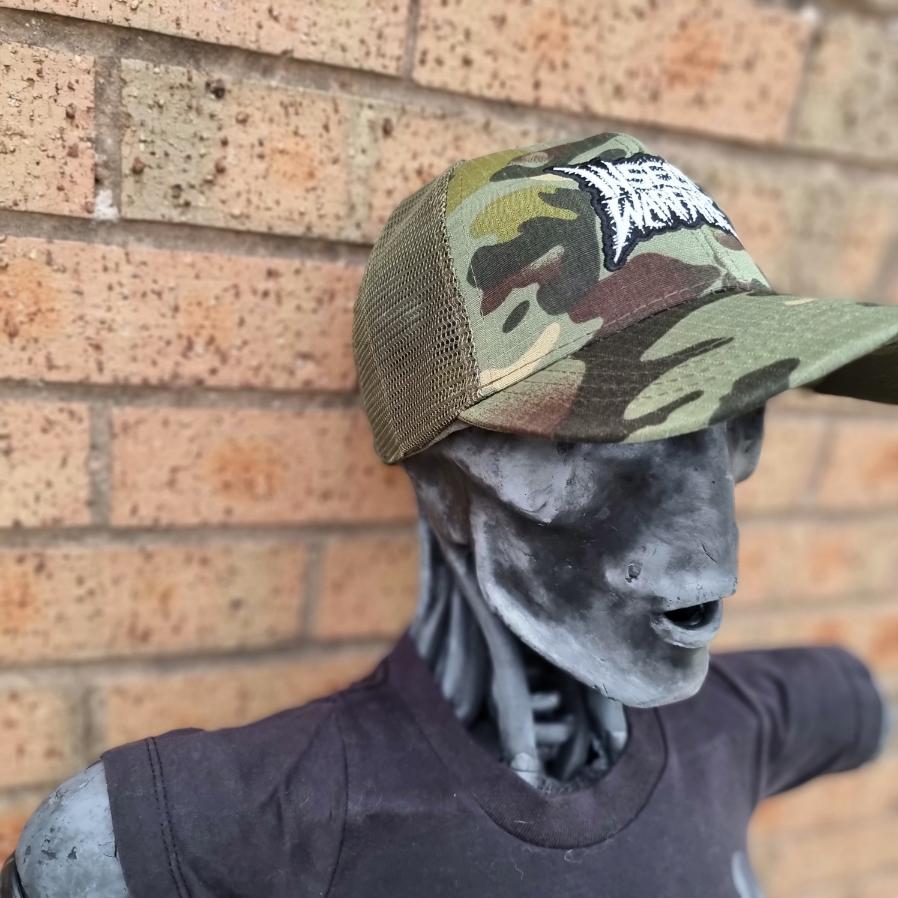 INSECT WARFARE - (Glow in the Dark) Logo CAMO TRUCKER CAP