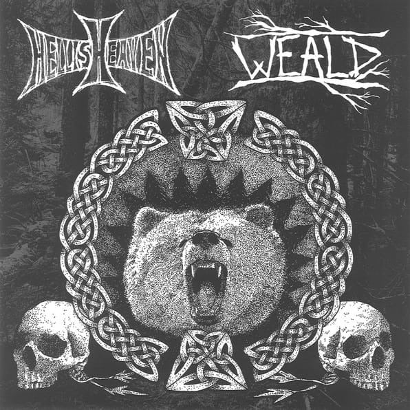 HELLISHEAVEN / WEALD (Green) Split 7"EP