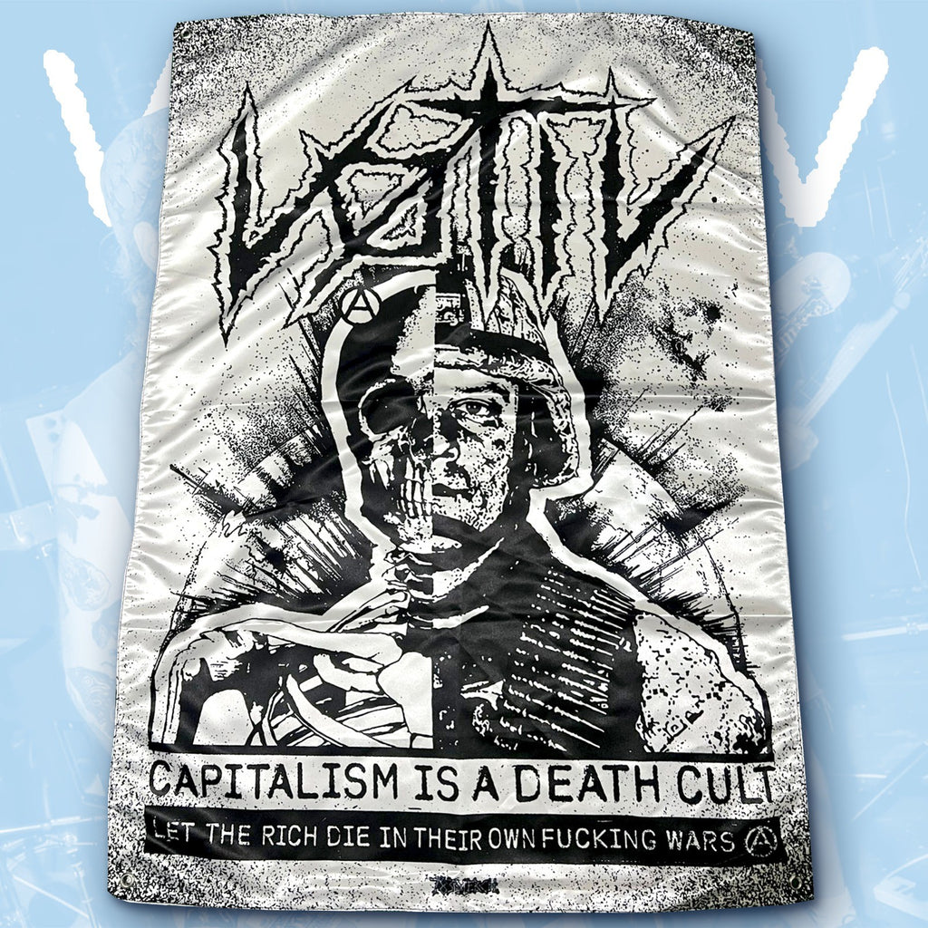 VØTIV - Capitalism is a Death Cult  - Wall Flag / Textile Poster