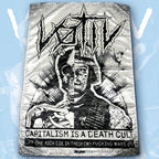 VØTIV - Capitalism is a Death Cult  - Wall Flag / Textile Poster