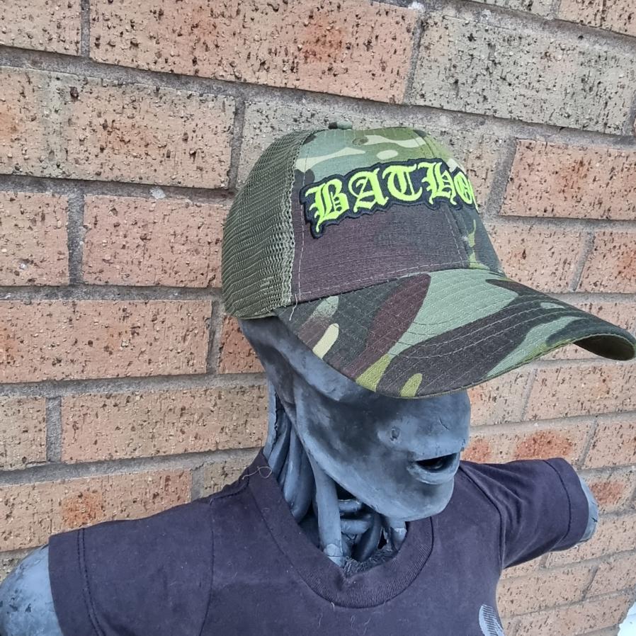 BATHORY - (Glow in the Dark) Logo CAMO TRUCKER CAP