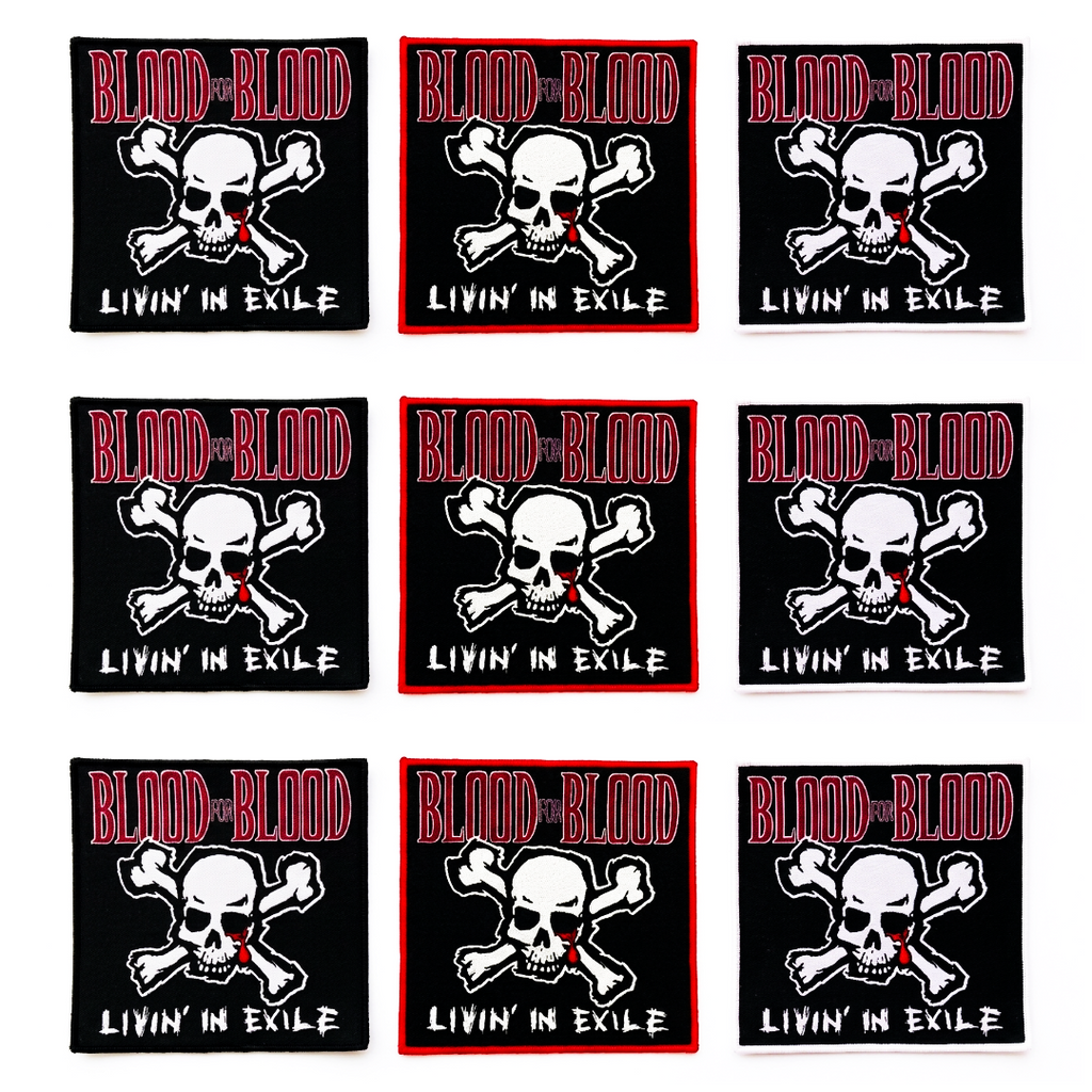 BLOOD FOR BLOOD - Livin' in Exile - Woven Patch