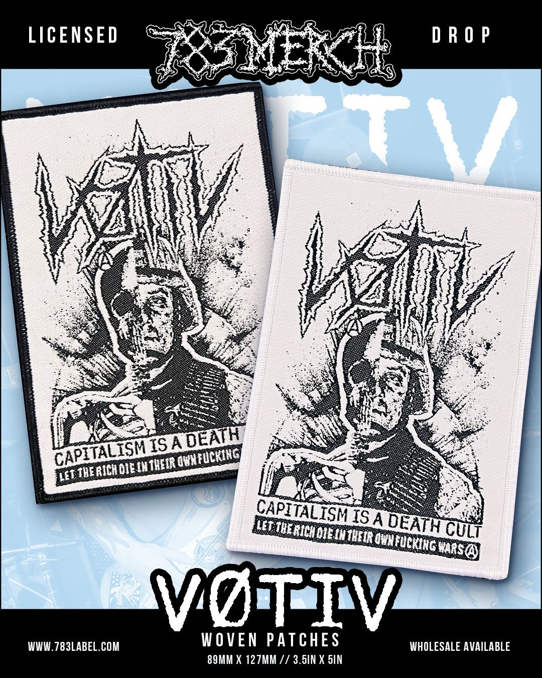 VØTIV - Capitalism is a Death Cult - Woven Patch