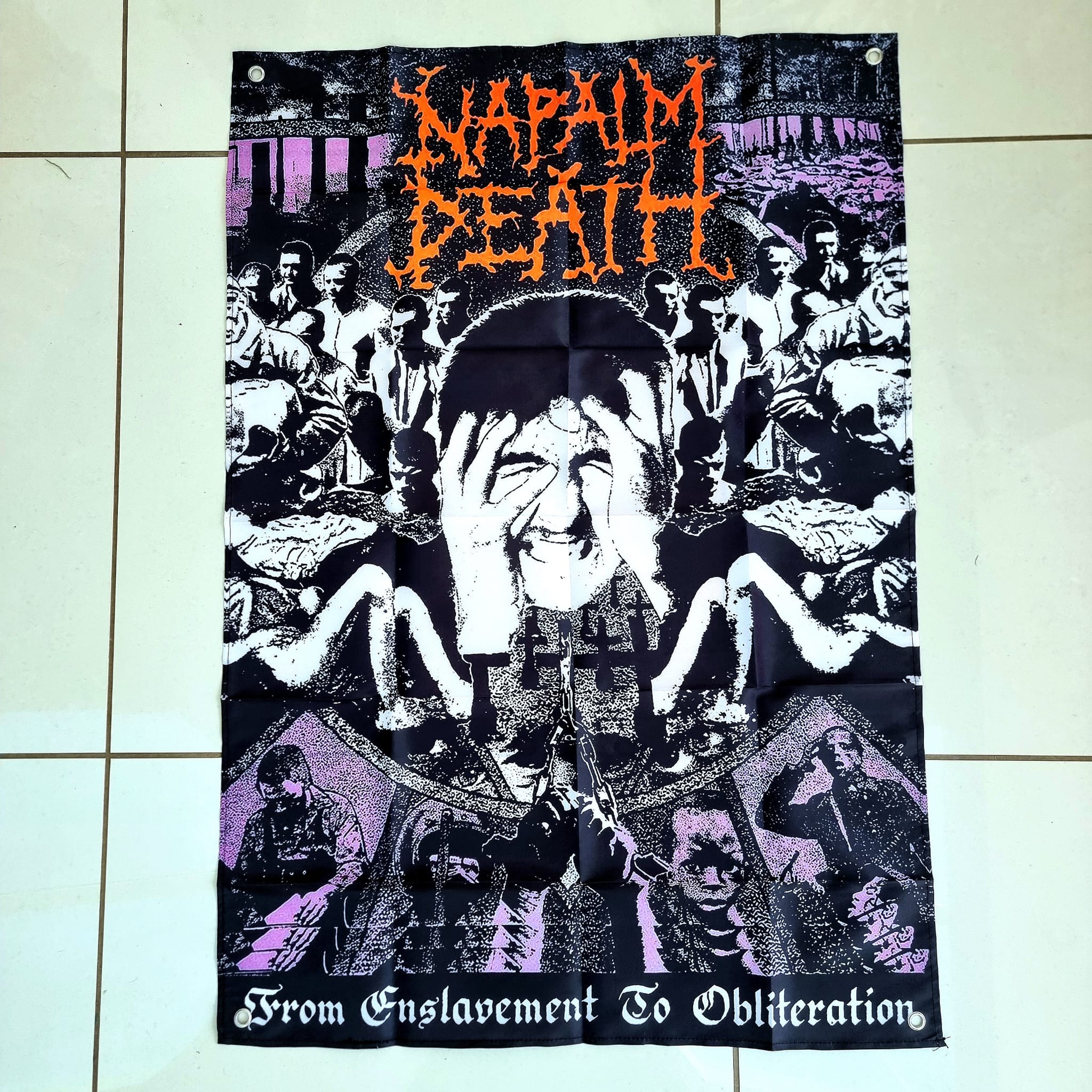 NAPALM DEATH – From Enslavement To Obliteration - Wall Flag / Textile Poster