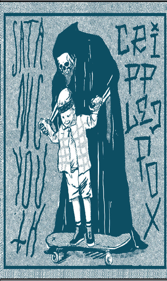 CRIPPLED FOX / SATANIC YOUTH Split 7"EP