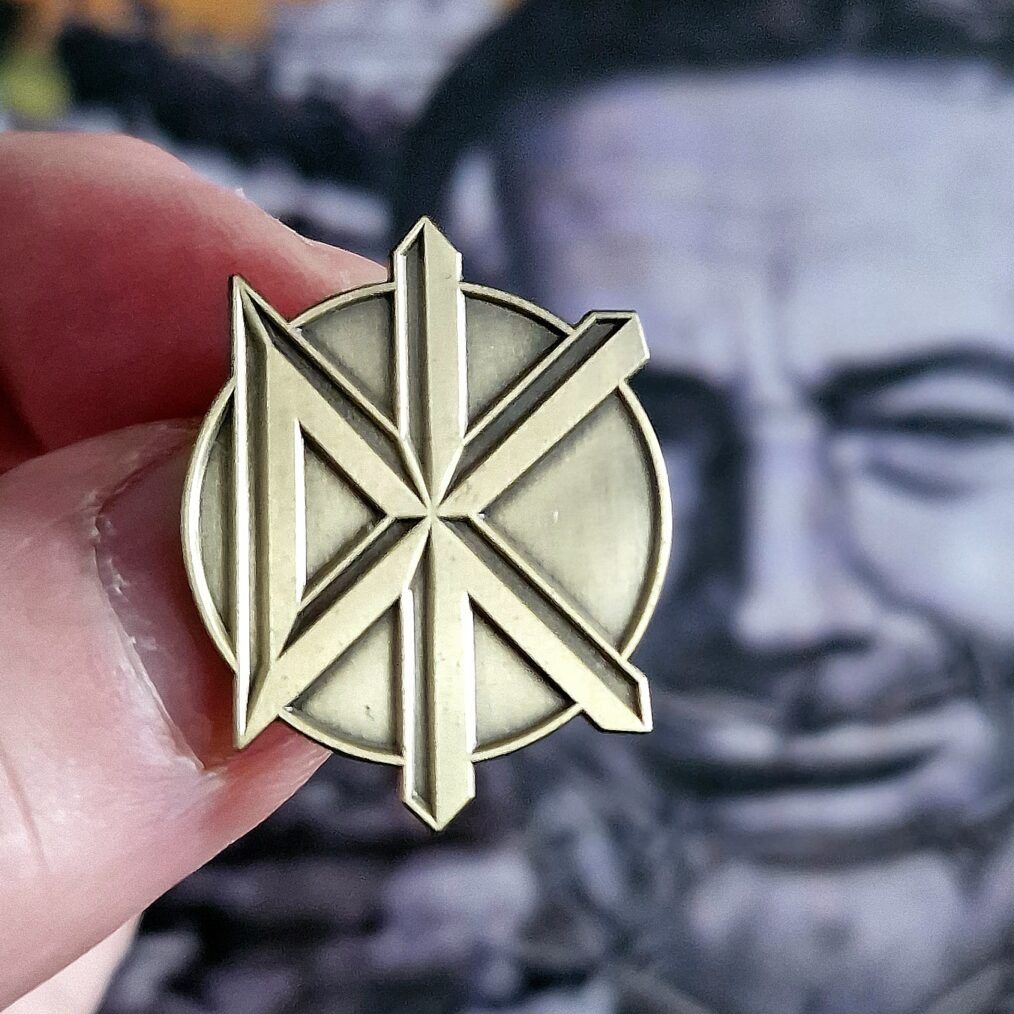 DEAD KENNEDEYS Brushed Brass Enamel Pin (Small)