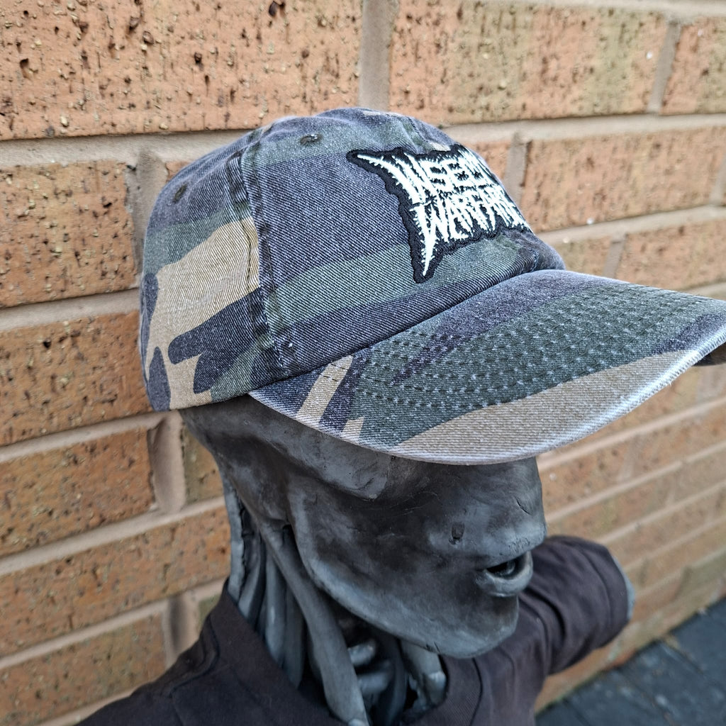 INSECT WARFARE - (Glow in the Dark) Logo - GREEN CAMO DAD CAP