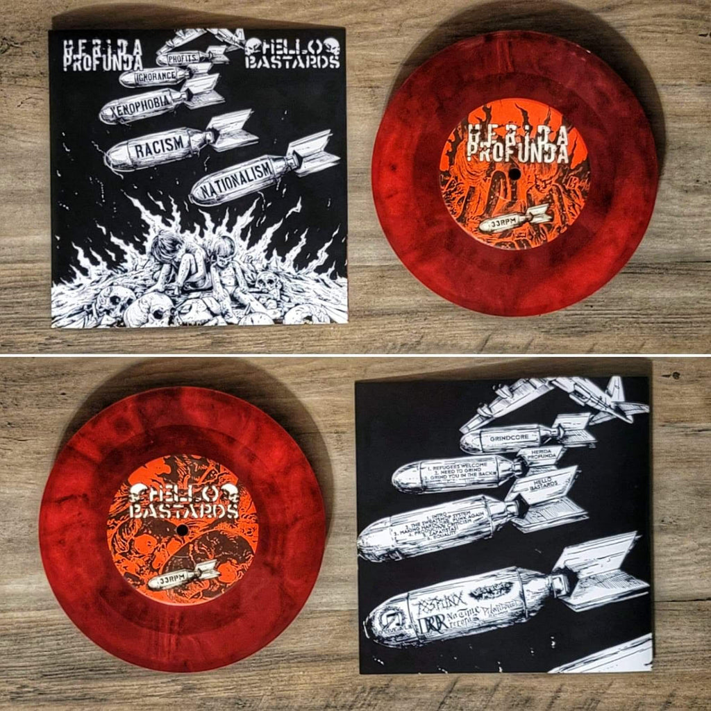 HERIDA PROFUNDA / HELLO BASTARDS 7"EP Split (USA press)