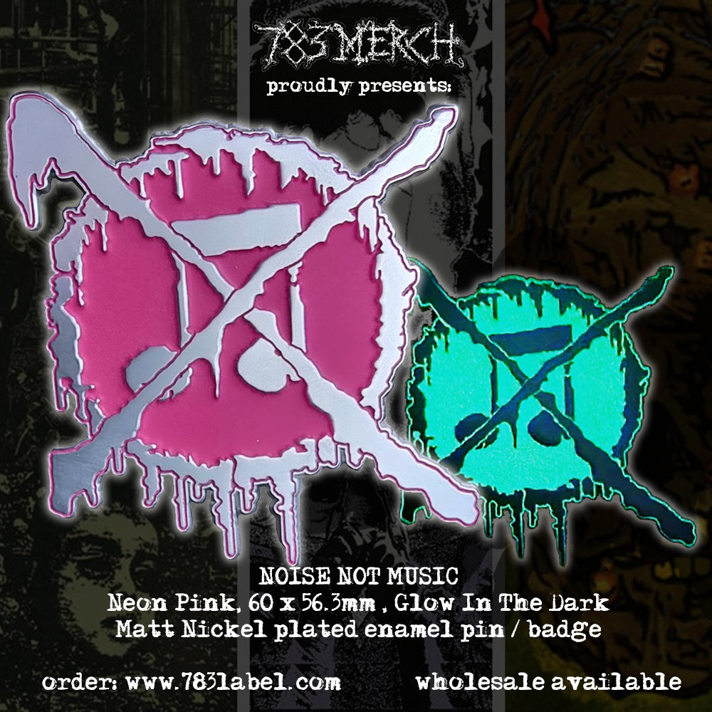 NOISE NOT MUSIC - Glow In The Dark - Enamel Pin