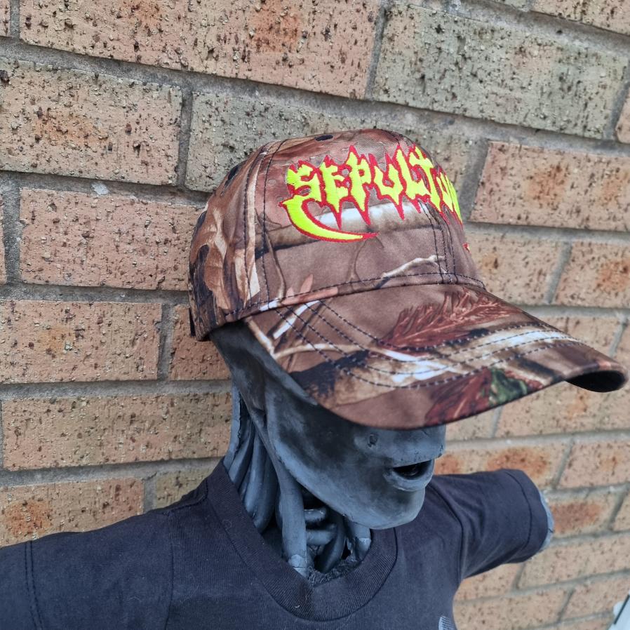 SEPULTURA - Old (Glow in the Dark) Logo LEAF CAMO BASEBALL CAP