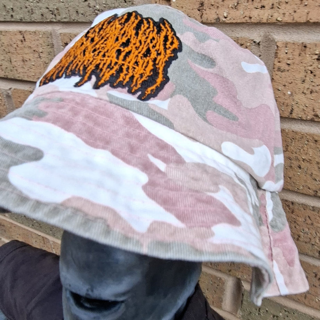 BLOOD INCANTATION - (Neon Orange) Logo - PINK CAMO BUCKET HAT