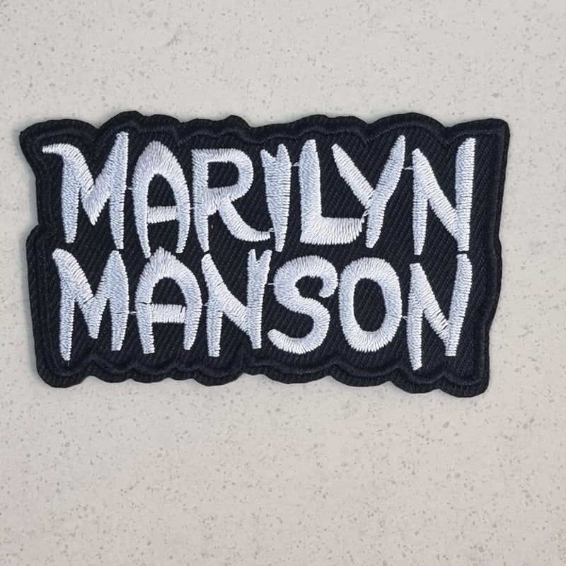 MARILYN MANSON - Logo (White) - Patch