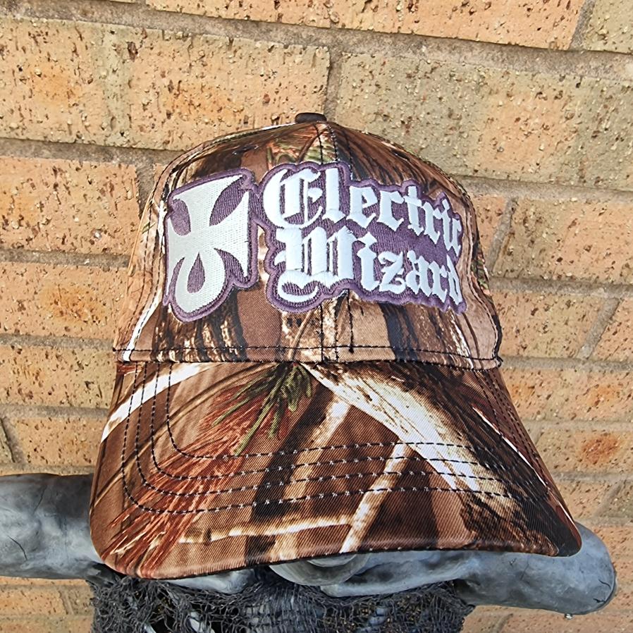 ELECTRIC WIZARD - (Glow in the Dark) Logo LEAF CAMO BASEBALL CAP
