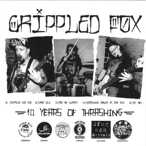 CRIPPLED FOX - 10 Years Of Thrashing (Green Ltd.170) 7"EP