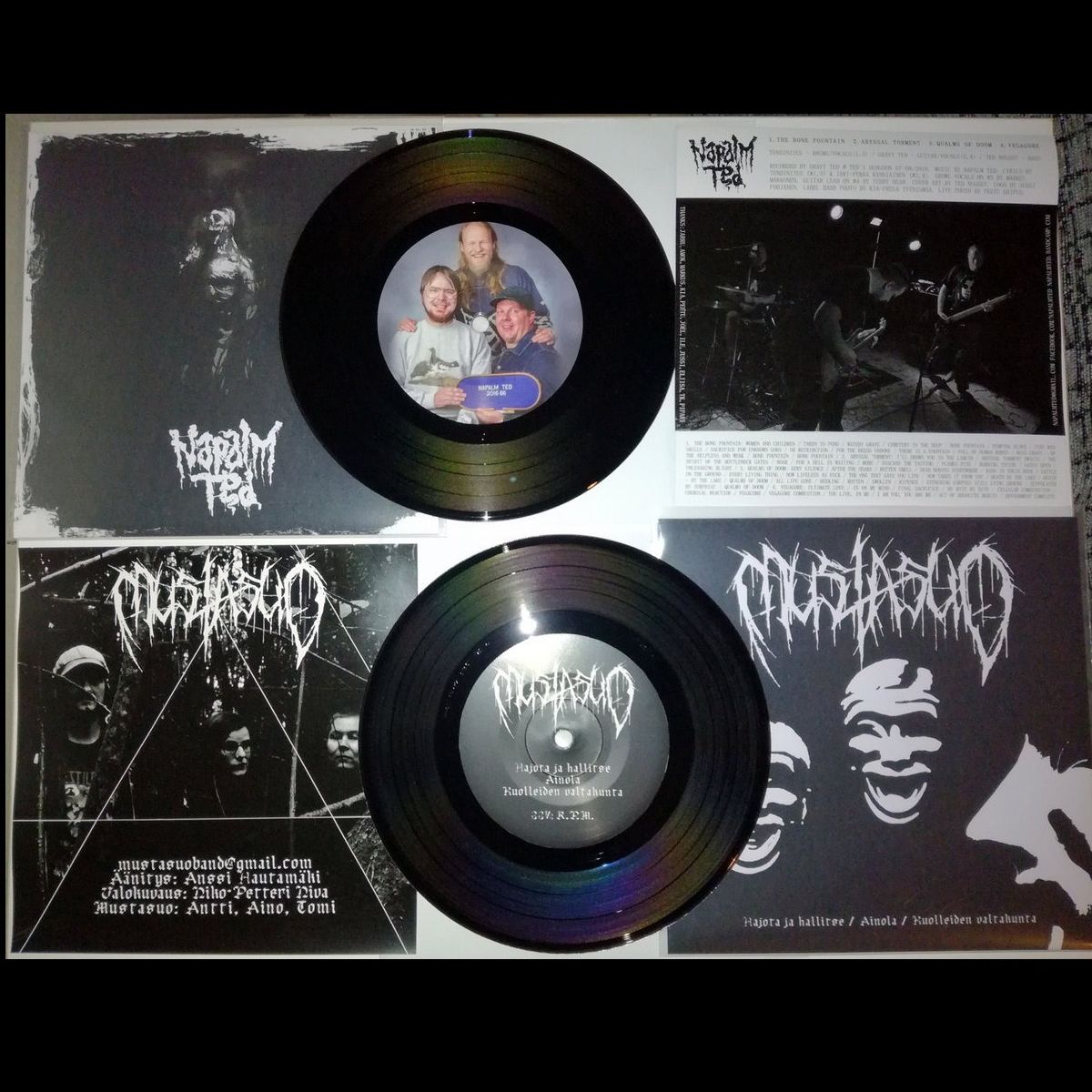 NAPALM TED / MUSTASUO Split 7"EP