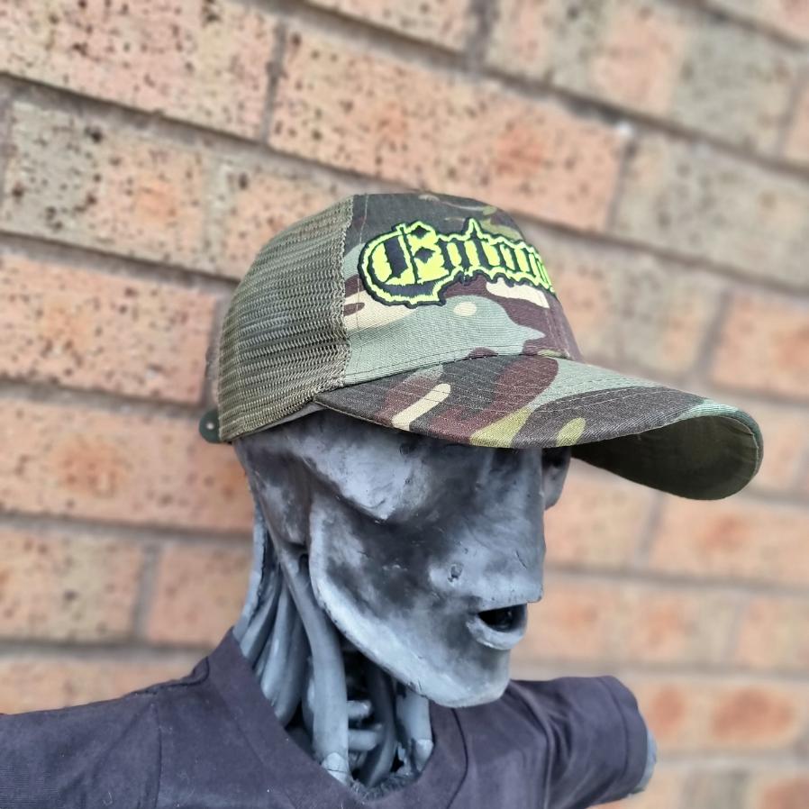 ENTOMBED - (Glow in the Dark) Logo CAMO TRUCKER CAP
