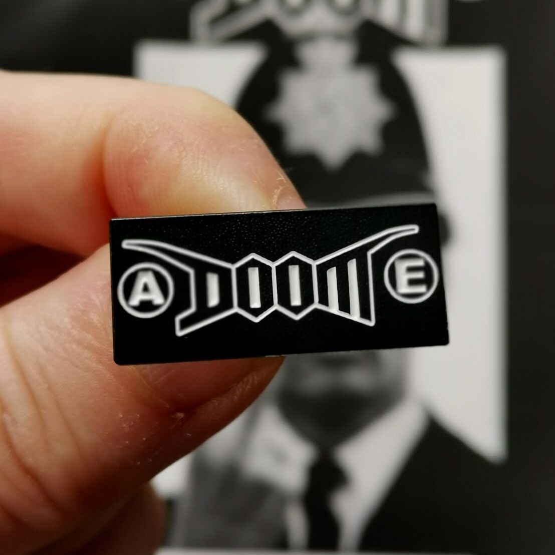 DOOM A & E Enamel Pin (Small)